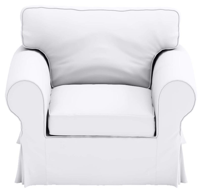 Custom Slipcover Replacement The Dense Cotton Ektorp Chair Cover Replacement is Custom Made Compatible for IKEA Ektorp Armchair Cover,One Seat Sofa Slipcover Replacement (White) - Image 5